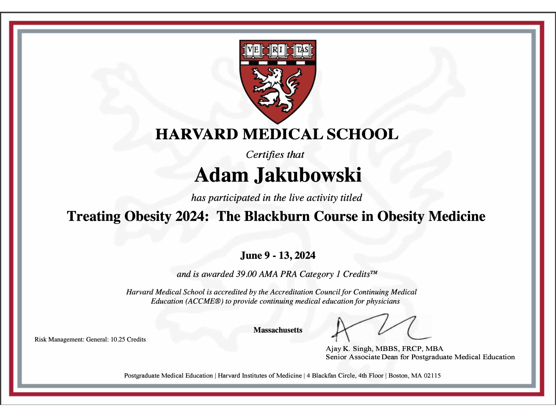 Treating Obesity 2024: The Blackburn Course in Obesity Medicine