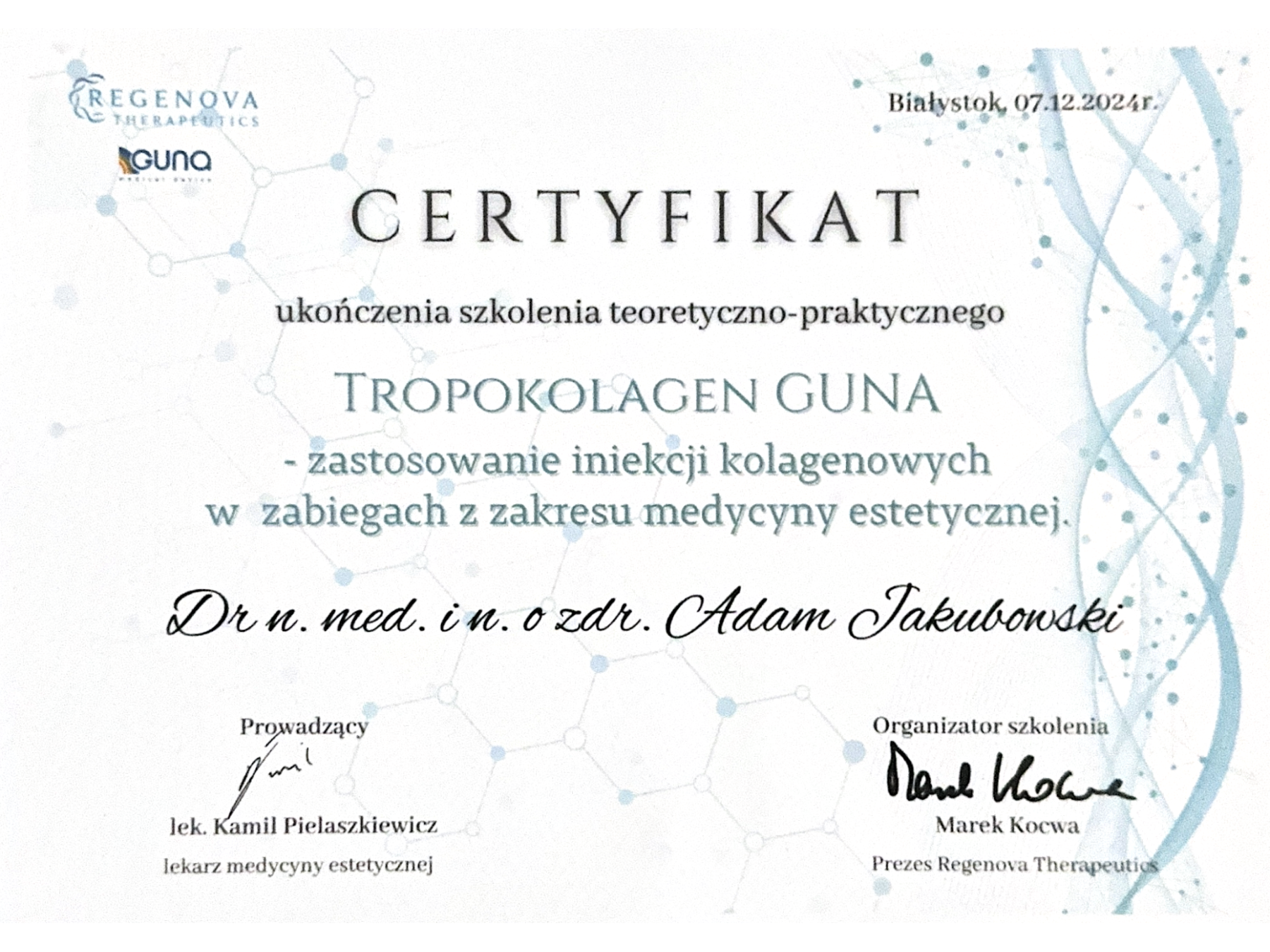 Szkolenie z zastosowania Tropokolagenu w zabiegach medycyny estetycznej